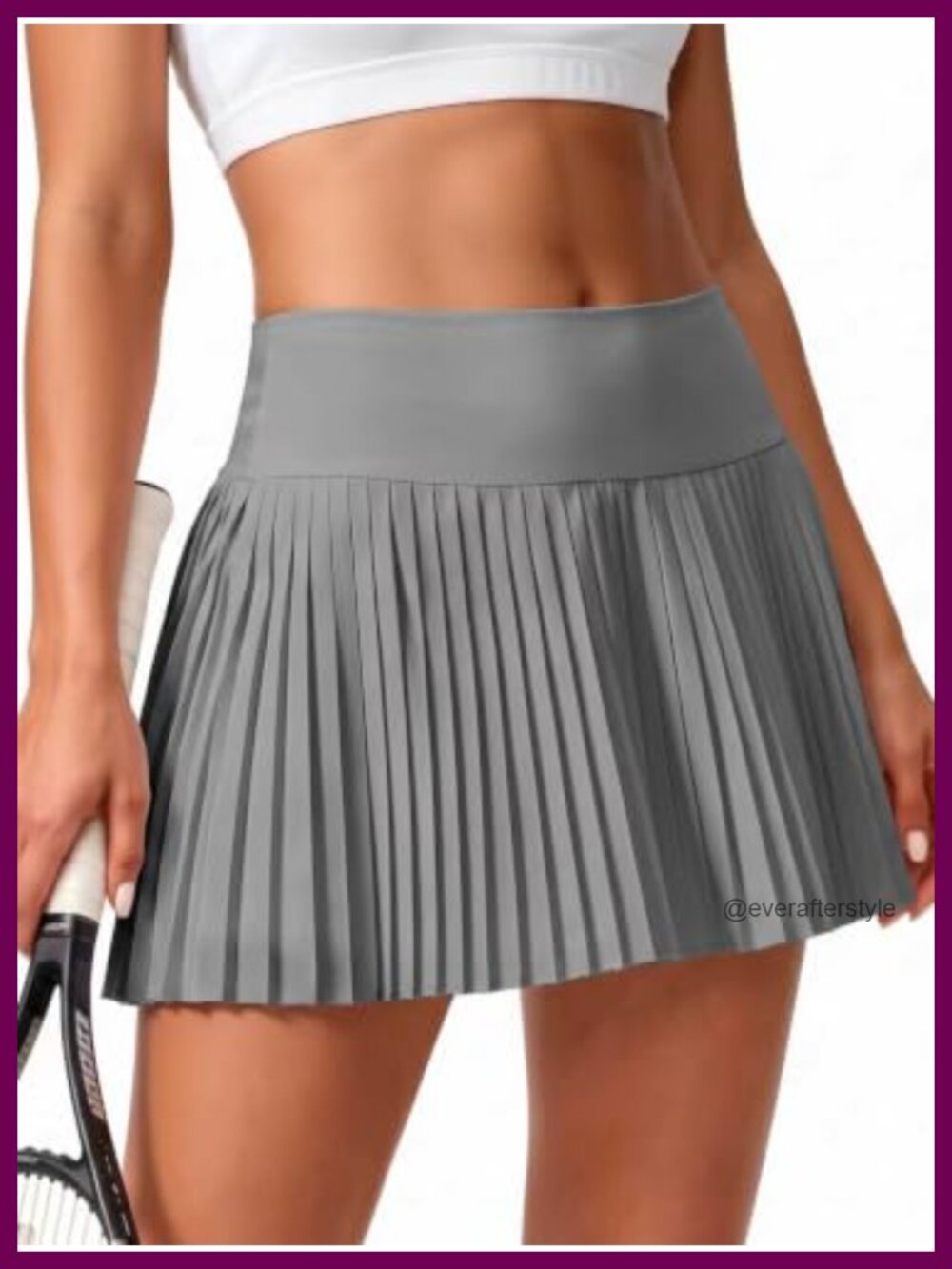 Pleated Skort for Women with Pockets High Waisted Athletic Tennis Skirt